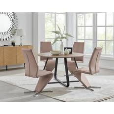 Round Dining Sets Furniturebox Uk Santorini Wood Contemporary Dining Set