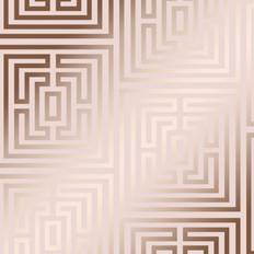 I Love Wallpaper Maze Geometric Wallpaper Blush Pink, Rose Gold Full Roll