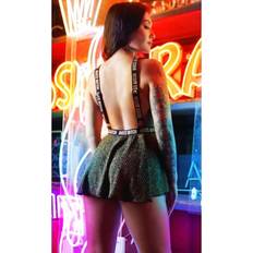 Fantasy Lingerie Falda de Patinadora Con La Corte Ancho Gold