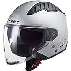 LS2 Casques de moto LS2 OF600 Copter II Solid Casque jet, argent, taille pour Hommes