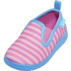 Playshoes Tøfler Playshoes Kinder Schuh Hausschuh Ringel - Pink/Türkis