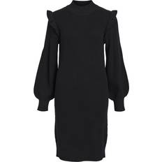 Men Dresses on sale Object Objmalena L/S Ruffle Knit Dress - Black