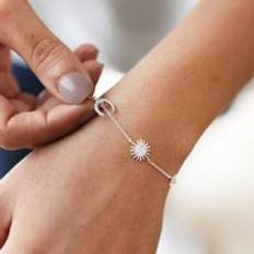Lisa Angel Sun and Moon Chain Bracelet in Silver one