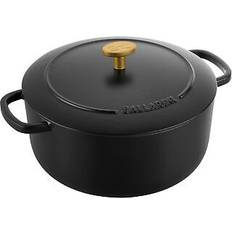 Ballarini Cookware Ballarini Bellamonte Round Cast Iron Casserole 3 ltr Black