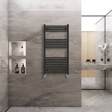Heated Towel Rails WarmeHaus 1200x600mm Straight Heated Black
