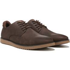 Faux Leather - Men Oxford Dr. Scholl's Men's Sync Plain Toe Dress Casual - Brown/Brown