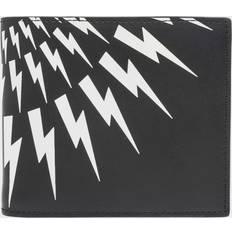 Neil Barrett Men's Lightning Bolt Billfold Wallet Black/White - Black/White