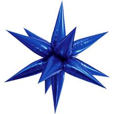 Blue Latex Balloons Unique Party Supershape Blue 100cm Starburst Balloon