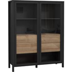 Glass Cabinets Furniture To Go High Rock Extra Wide Display In Black/riviera Glass Cabinet