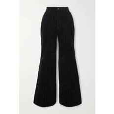 Polo - Women Pants & Shorts Polo Ralph Lauren Pintucked Corduroy Flared Trousers - Black