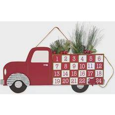 Advent Calendars Contemporary Home Living 18 Red and White Tree Truck Christmas Advent Calendar