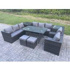 Garden & Outdoor Furniture Fimous 10 Seater Garden Rattan Lounge