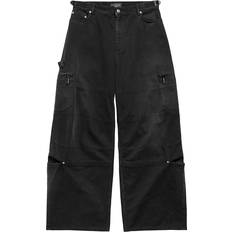 Unisex - XS Jeans Balenciaga Cargo-pocket Wide-leg Jeans Mens Black