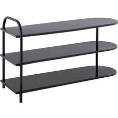 Hallway Furniture & Accessories Happimess happimess Modern H 9-Pair 3-Tier Curved Shoe Rack