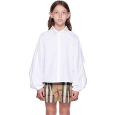 Children's Clothing Burberry Kids White Cape Shirt 10Y