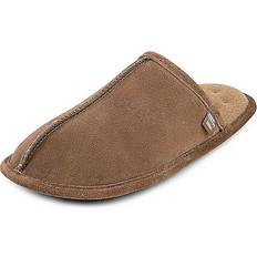 Totes Real Suede Mule Slipper Tan