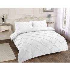 Homespace Direct Pin Tuck Balmoral Duvet Cover White