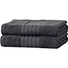 Bath Towels Brentfords 100% Cotton 2 Jumbo Sheets Charcoal Grey Bath Towel Grey