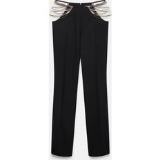 Stella McCartney Straight Wool Pants W/ Chain Details