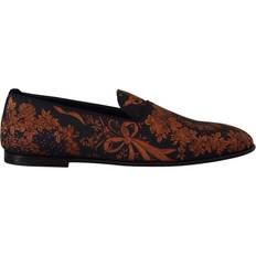 Orange Loafers Dolce & Gabbana Blue Rust Floral Slippers Loafers Shoes EU44/US11