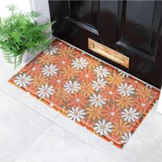 Carpets & Rugs Artsy Doormats Happy Flowers X Orange