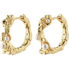 Pilgrim Raelynn Recycled Earrings Goldplated Dam Creoler one