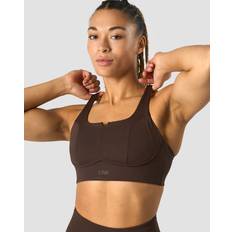 Bruna - Träningsplagg BH:ar ICANIWILL Stride Sports Bra, Dark Brown