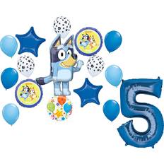 Balloons Anagram Bluey 5th Birthday Party Supplies Balloon Bouquet Decorations