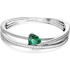 Rodiumpläterad - Återvunna material Armband Swarovski Unisex Armband Hyperbola Grön Rodierad