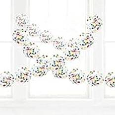 Party Balloons Unique Rainbow Confetti Linking Balloon Garland Kit 15pc