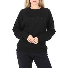 Marc Jacobs Ladies Black Rhinestone Logo Sweatshirt