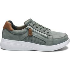 Lise Skor Dam Nubuck Lace and Zipper Grön