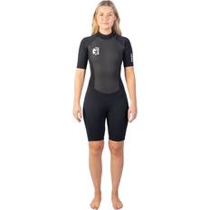 3XL Våddragter Gul 2023 Womens G-Force 3mm Back Zip Shorty Wetsuit Black