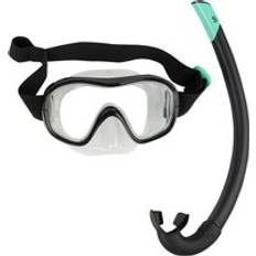 Black Snorkel Sets Subea Adult Snorkelling Mask Snorkel Diving Set Black