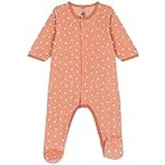 Press-Studs Jumpsuits Children's Clothing Petit Bateau Bedruckter Baby Samt-Strampler braun bedruckt