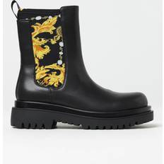 Versace Kängor & Boots Versace EU 40 drew booties black gold Multicoloured