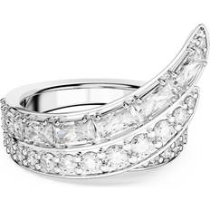 Swarovski Rhodium Ringe Swarovski Hyperbola Cocktail Ring - Weiß