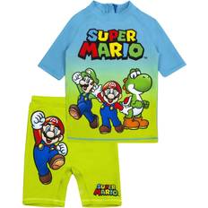 Monivärinen Uima shortsit Super Mario Boys Short-Sleeved Swim Set Blue/Green/Multicolour