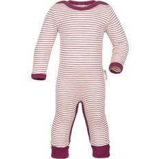 Engel Jumpsuits Barnkläder Engel Onesie Ull/Silke Natural/Orchid 50/56 Onesie