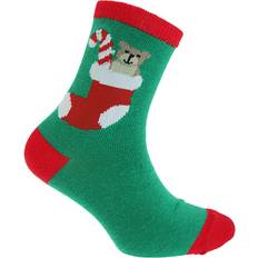 Green Socks Floso Christmas Socks Bright Green 12-3.5