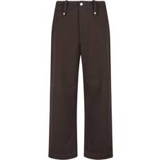 Burberry Men Trousers & Shorts Burberry Wide Trousers with Side Pockets - Brown