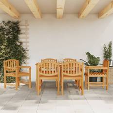 Teak Garden Chairs vidaXL Garden Chairs 6 Pcs 58 x 59 x 88 cm Garden Dining Chair