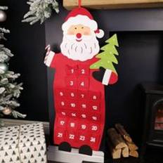 Advent Calendars Samuel Alexander 90cm fabric red/white santa shape advent Red One Size