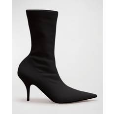 Balenciaga Boots Balenciaga Knife Spandex-knit Ankle Boots Womens Black