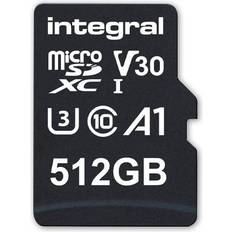 Memory Cards & USB Flash Drives Integral Micro SDXC-Card 512GB Classe 10 UHS-I V 30 A1 R180 MB/s Neuheit microSDXC, 512 GB, U3, UHS-I Speicherkarte, Schwarz