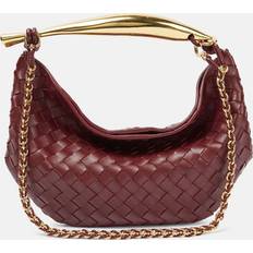 Guld/Messing Bucket Bags Bottega Veneta Sardine Chain Intrecciato Leather Tote Bag - Red