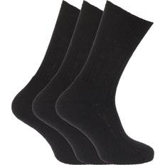 Acrylic Socks Universal Textiles Mens Wool Blend Non Elastic Top Light Hold Socks Pack Of 3 Black/Blue/Green