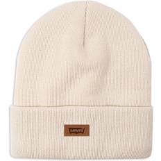 Levi's Women Beanies Levi's Unisex-Erwachsene Klassische warme Winter-Strickmütze mit Fleece gefüttert für Damen und Herren Beanie-Mütze, Cremefarben, Einheitsgröße