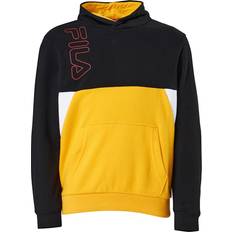 Fila Kinderbekleidung Fila Teens Boys Lupo Blocked Hoody Black-saffron-bright White, Unisex, Tøj, Skjorter, Flerfarvet, 170/176