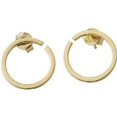 Design Letters Øreringe Design Letters Earring Hoops - Gold